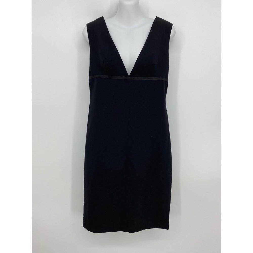 Body By Victoria Victoria's Secret v-neck sheath shift sleeveless dress - black